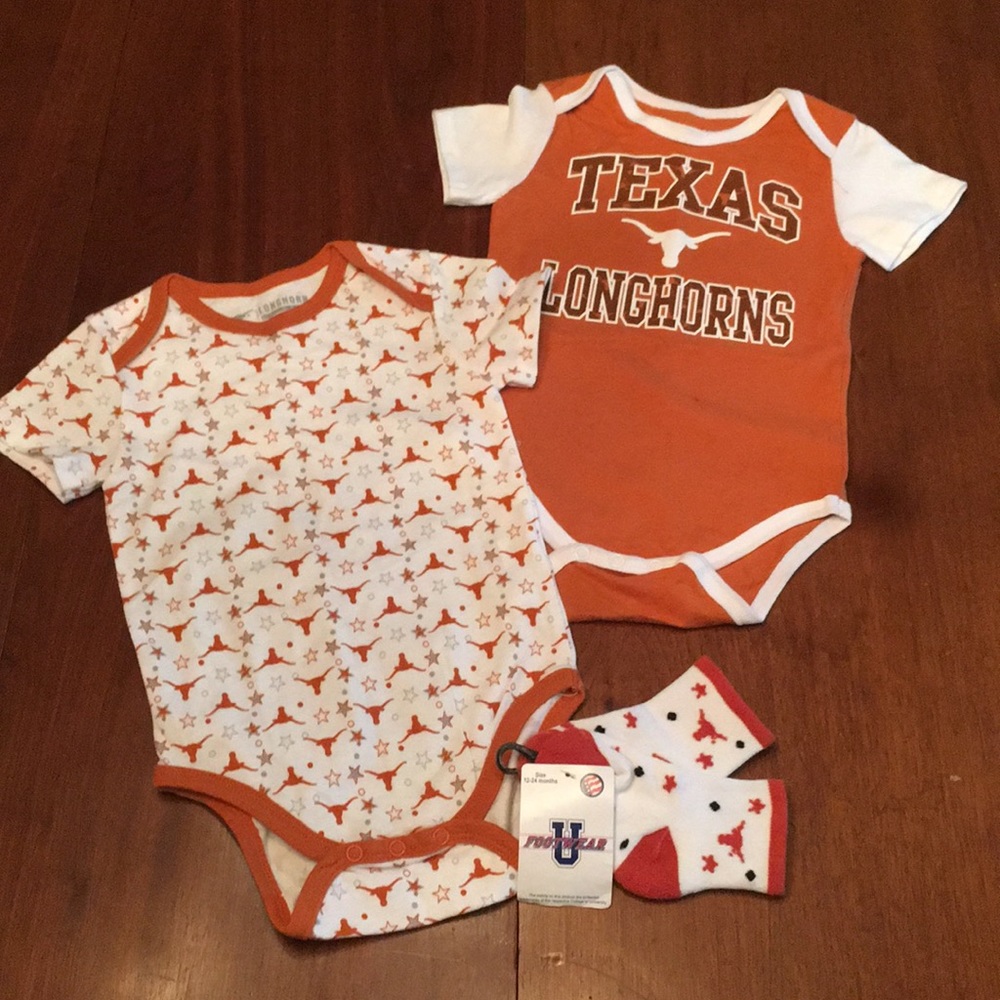 Texas longhorn onesies